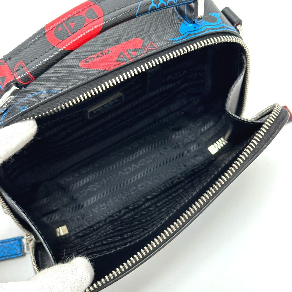 PRADA Shoulder Bag 2VH070 Safiano leather black whale whale mens Used