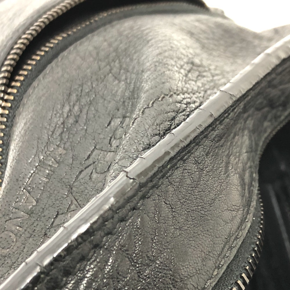 PRADA Shoulder Bag VA0802 leather black Front pocket