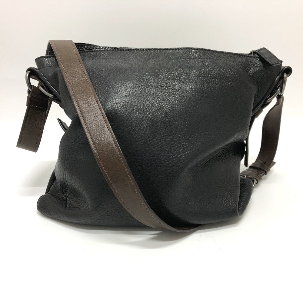 PRADA Shoulder Bag VA0802 leather black Front pocket