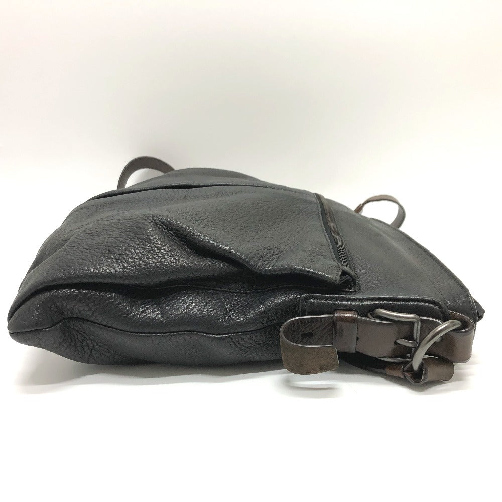 PRADA Shoulder Bag VA0802 leather black Front pocket