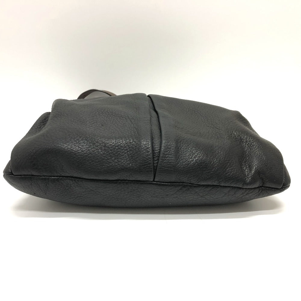 PRADA Shoulder Bag VA0802 leather black Front pocket