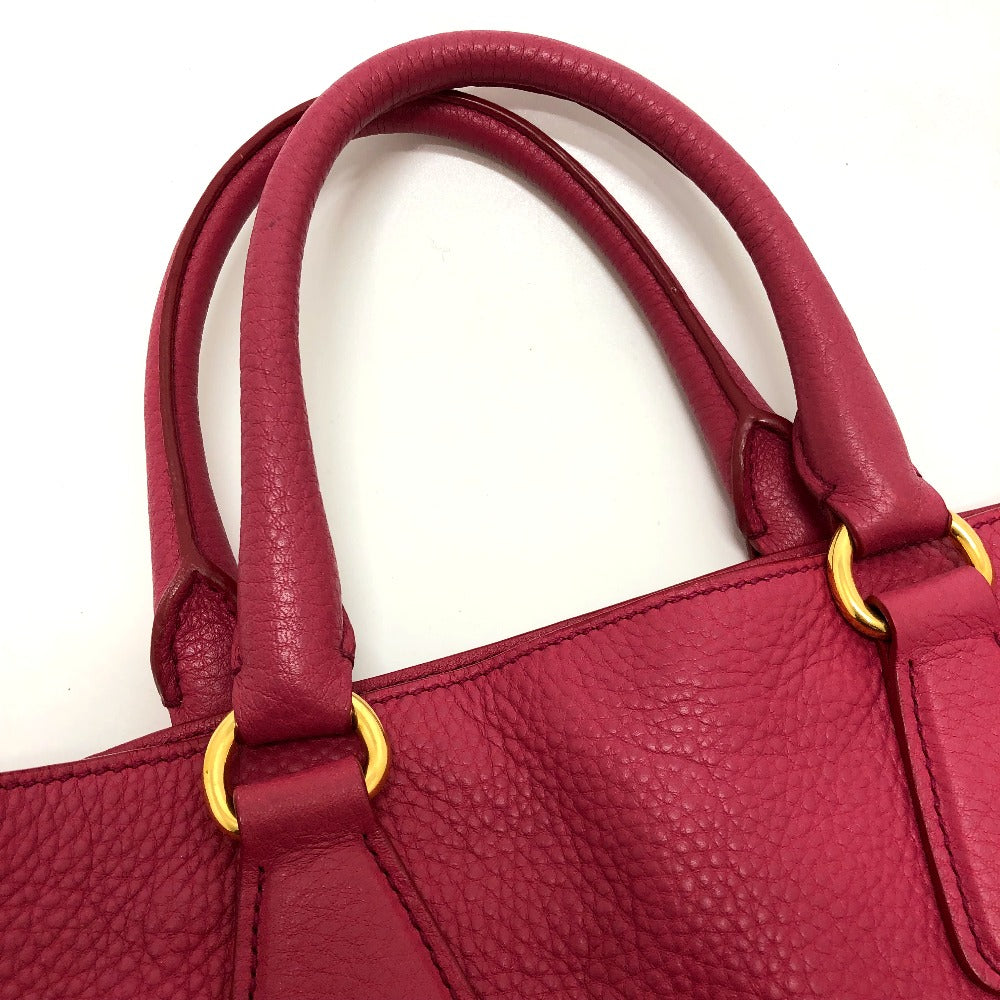 PRADA Handbag BN1713 leather pink logo Women Used