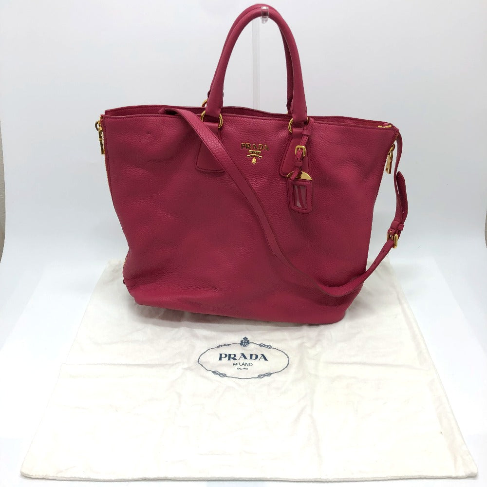 PRADA Handbag BN1713 leather pink logo Women Used