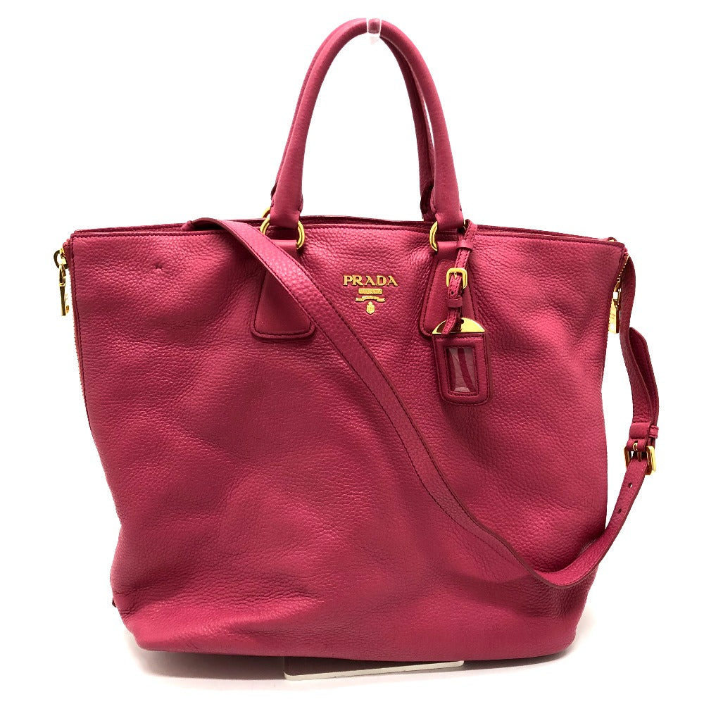 PRADA Handbag BN1713 leather pink logo Women Used