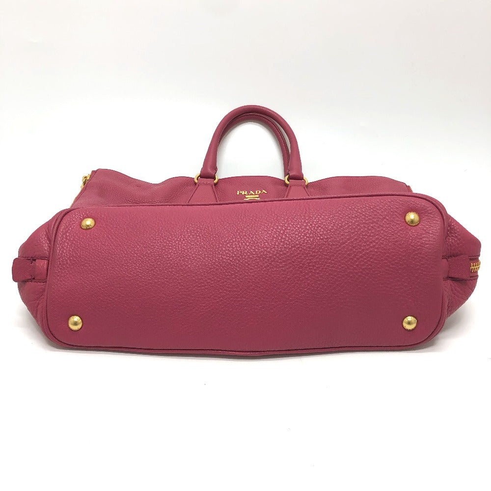 PRADA Handbag BN1713 leather pink logo Women Used