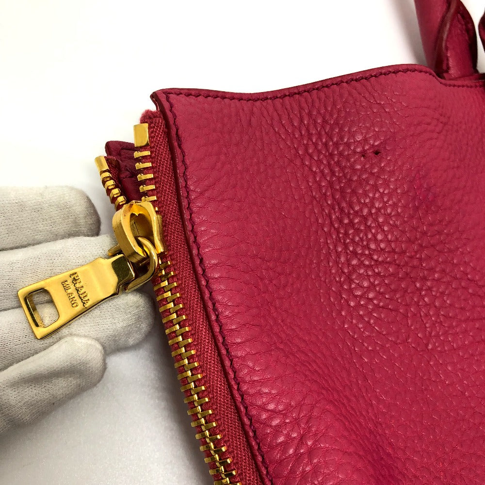 PRADA Handbag BN1713 leather pink logo Women Used