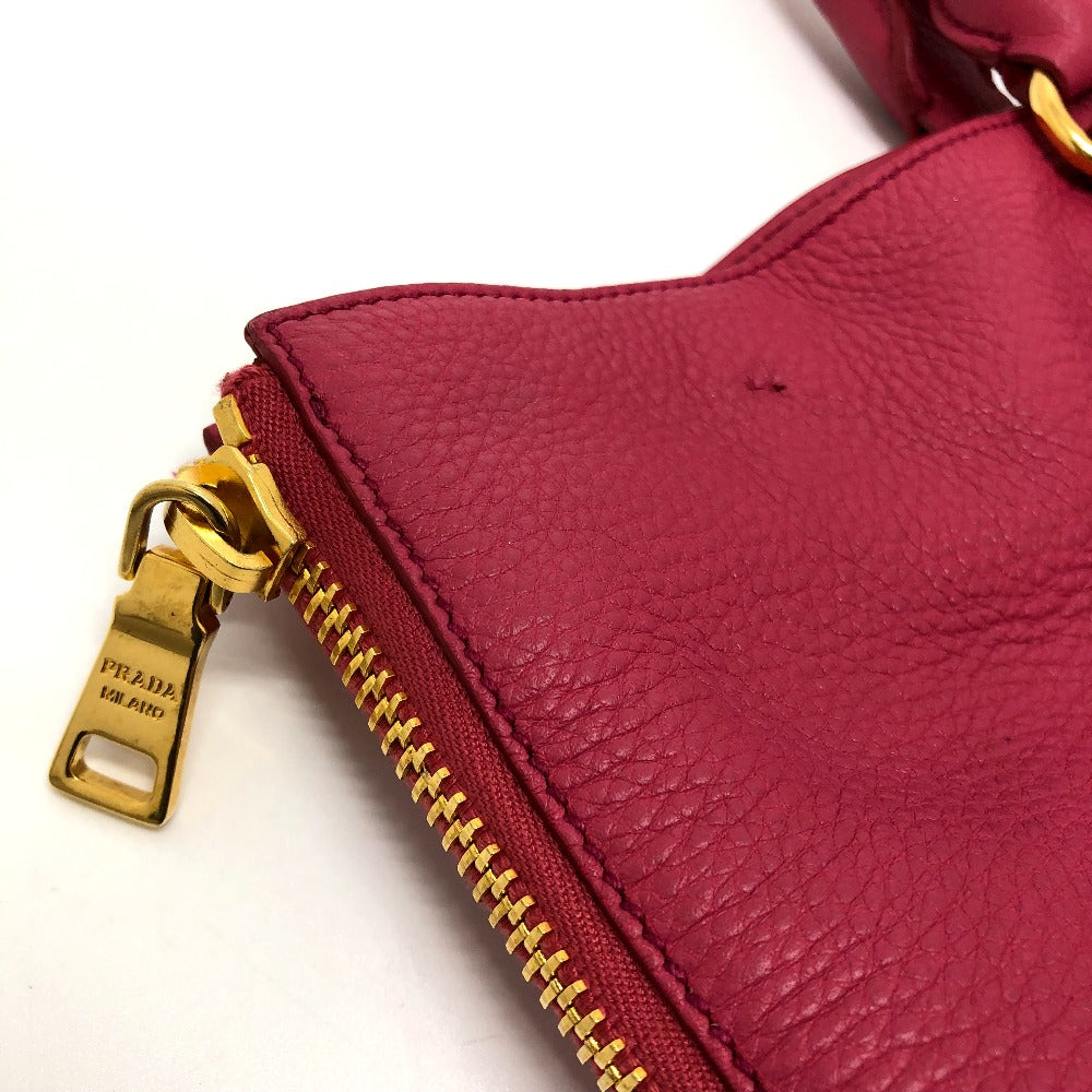 PRADA Handbag BN1713 leather pink logo Women Used