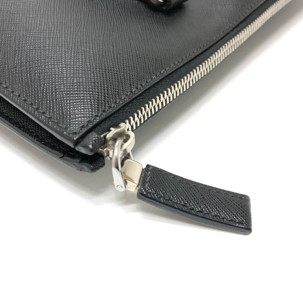 PRADA Tote Bag 2VG079 Safiano leather black logo business mens Used