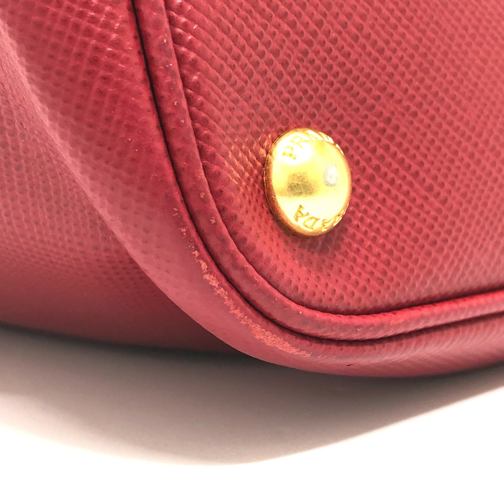 PRADA Handbag BN2729 Safiano leather Red Front pocket Women Used