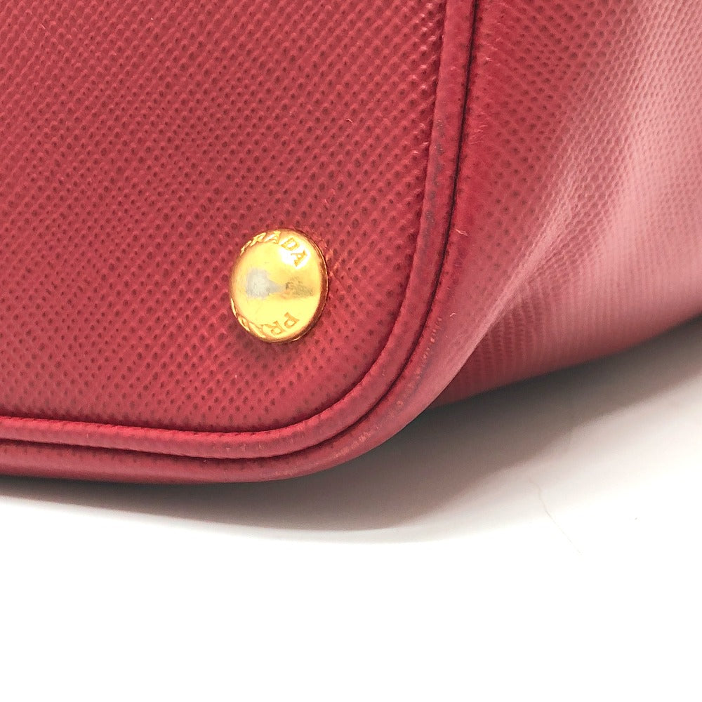 PRADA Handbag BN2729 Safiano leather Red Front pocket Women Used