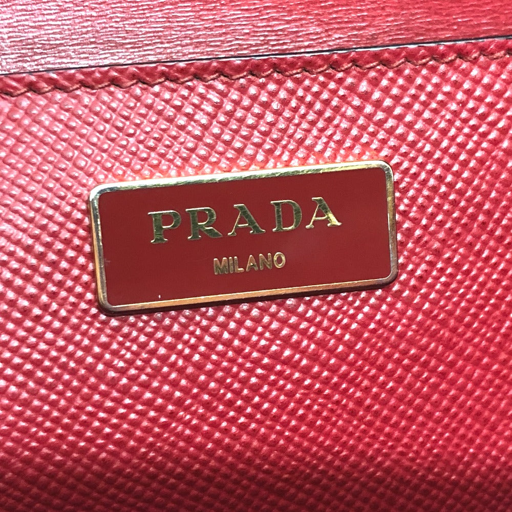 PRADA Handbag BN2729 Safiano leather Red Front pocket Women Used