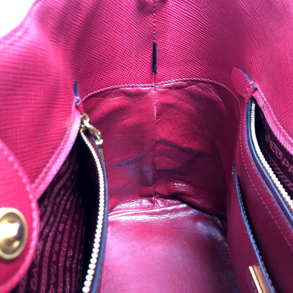 PRADA Handbag BN2729 Safiano leather Red Front pocket Women Used