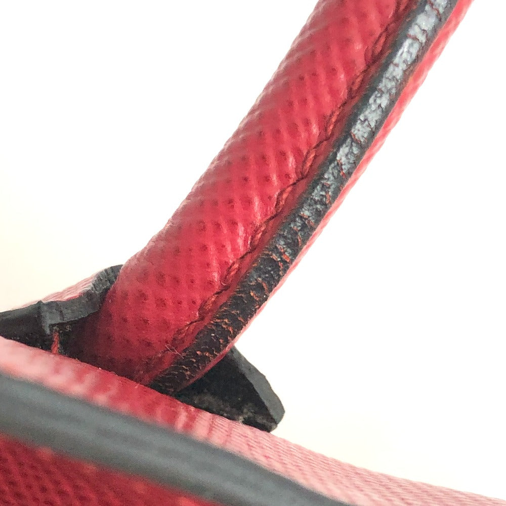 PRADA Handbag BN2729 Safiano leather Red Front pocket Women Used