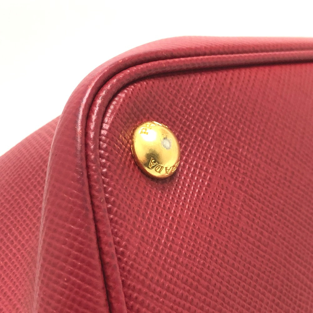 PRADA Handbag BN2729 Safiano leather Red Front pocket Women Used