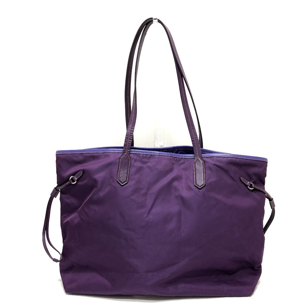 PRADA Tote Bag BR3924 saffiano leather purple logo Women Used