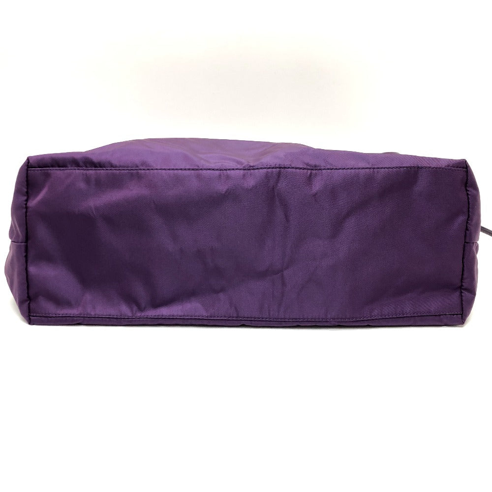PRADA Tote Bag BR3924 saffiano leather purple logo Women Used