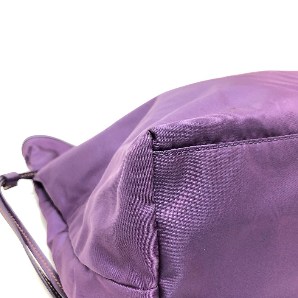 PRADA Tote Bag BR3924 saffiano leather purple logo Women Used