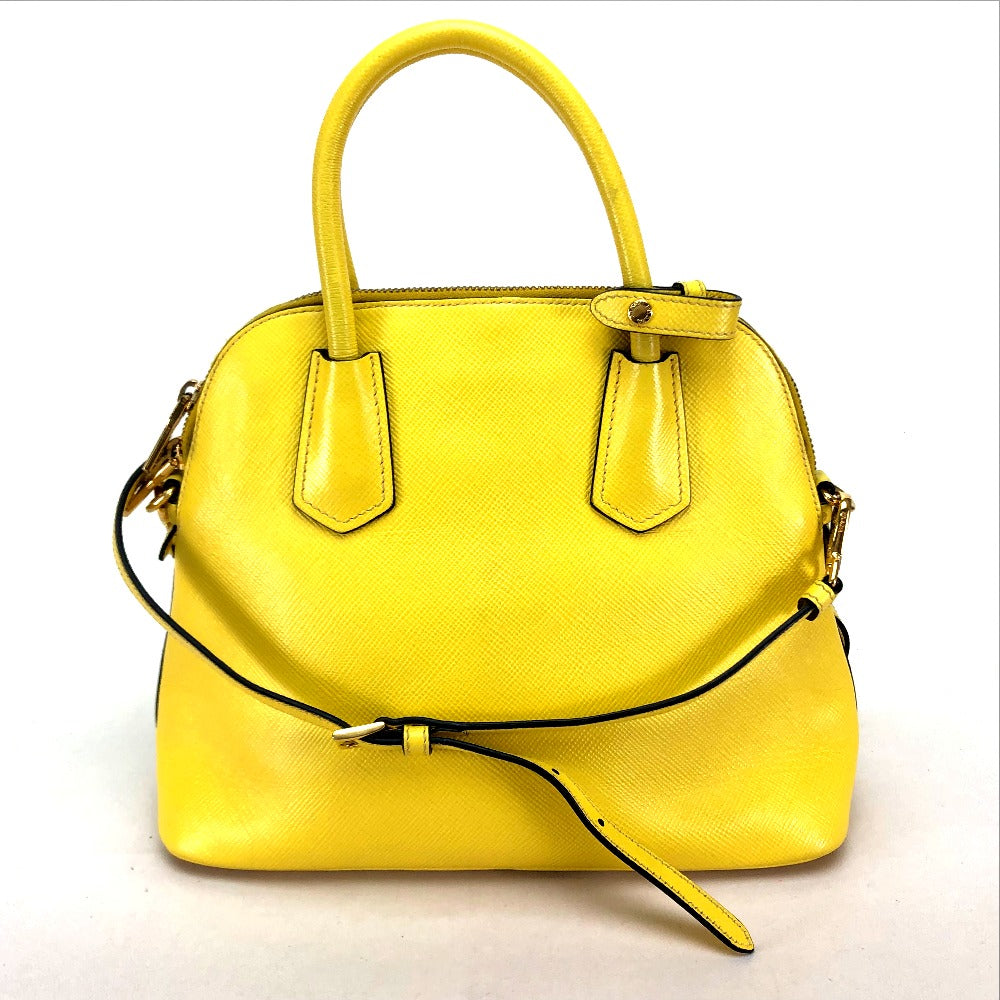 PRADA Handbag BL0902 leather yellow Women Used