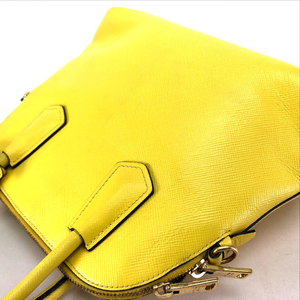 PRADA Handbag BL0902 leather yellow Women Used