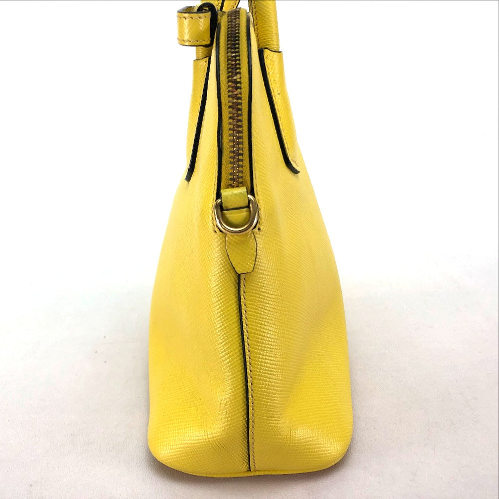 PRADA Handbag BL0902 leather yellow Women Used