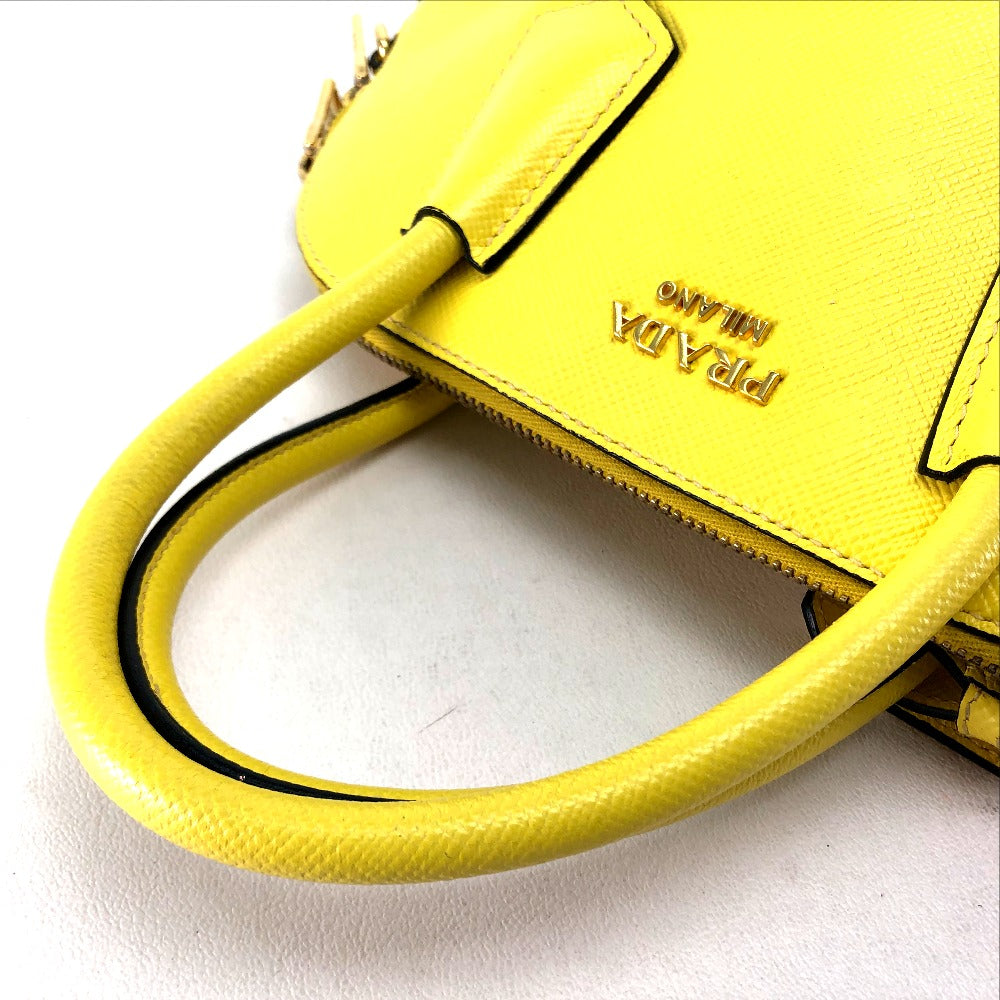 PRADA Handbag BL0902 leather yellow Women Used