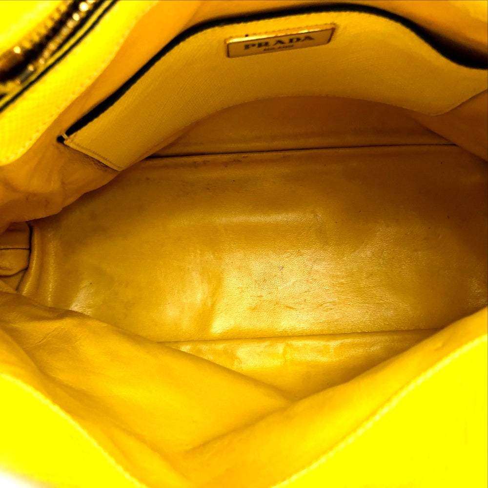 PRADA Handbag BL0902 leather yellow Women Used