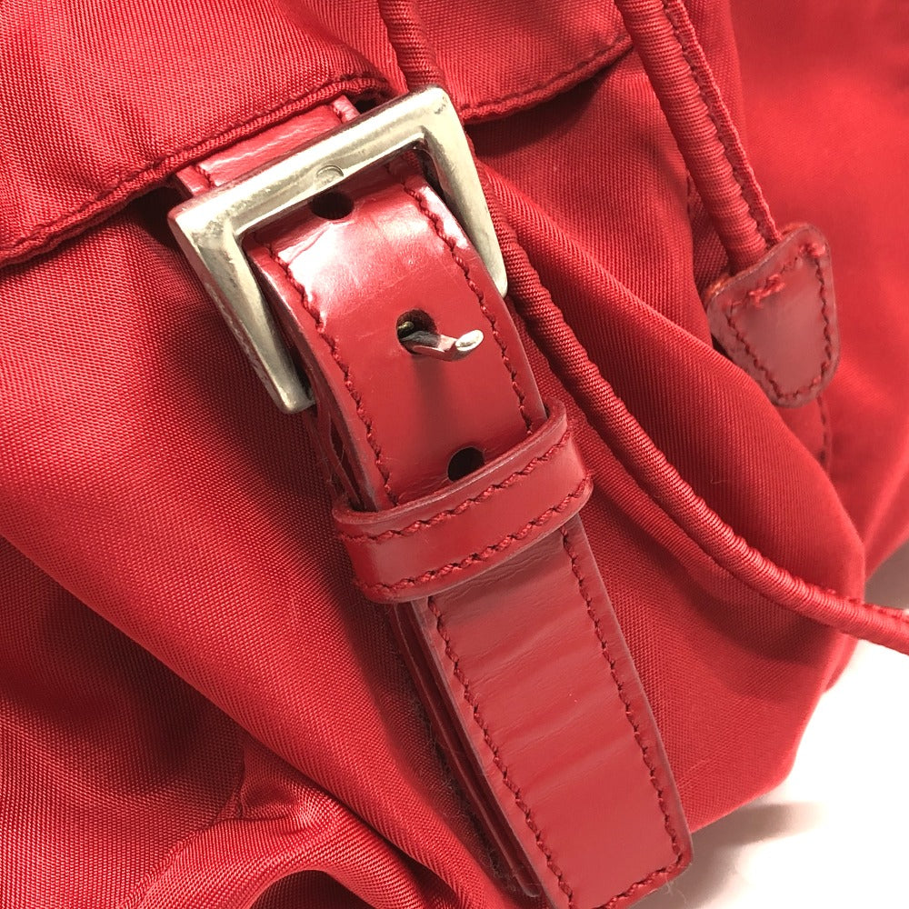 PRADA Backpack Nylon Red With logo