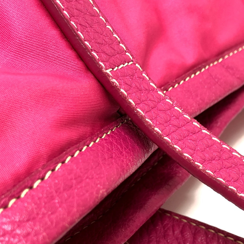 PRADA Tote Bag BR4634 Nylon / leather pink Gojaguard Women Used