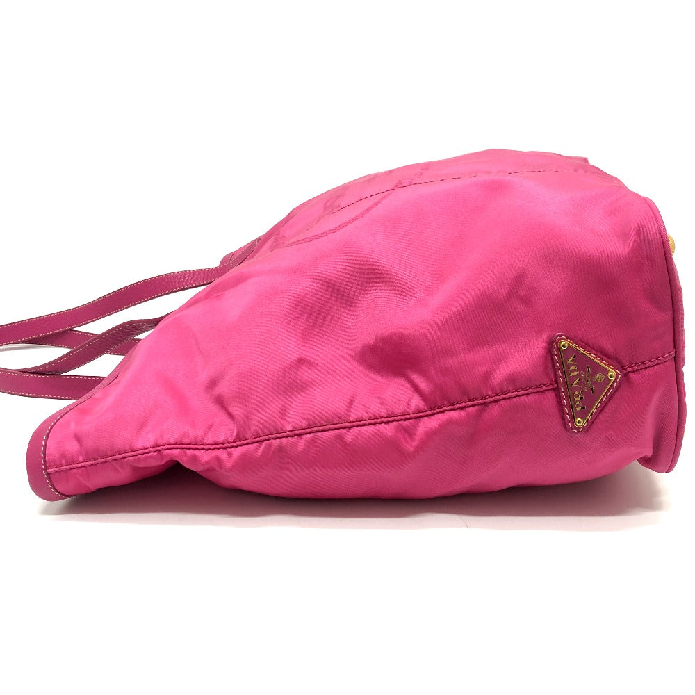 PRADA Tote Bag BR4634 Nylon / leather pink Gojaguard Women Used