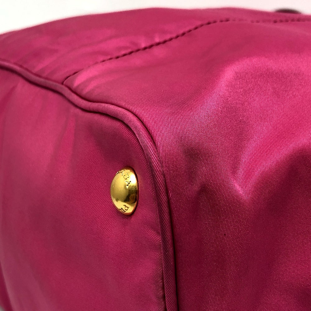PRADA Tote Bag BR4634 Nylon / leather pink Gojaguard Women Used