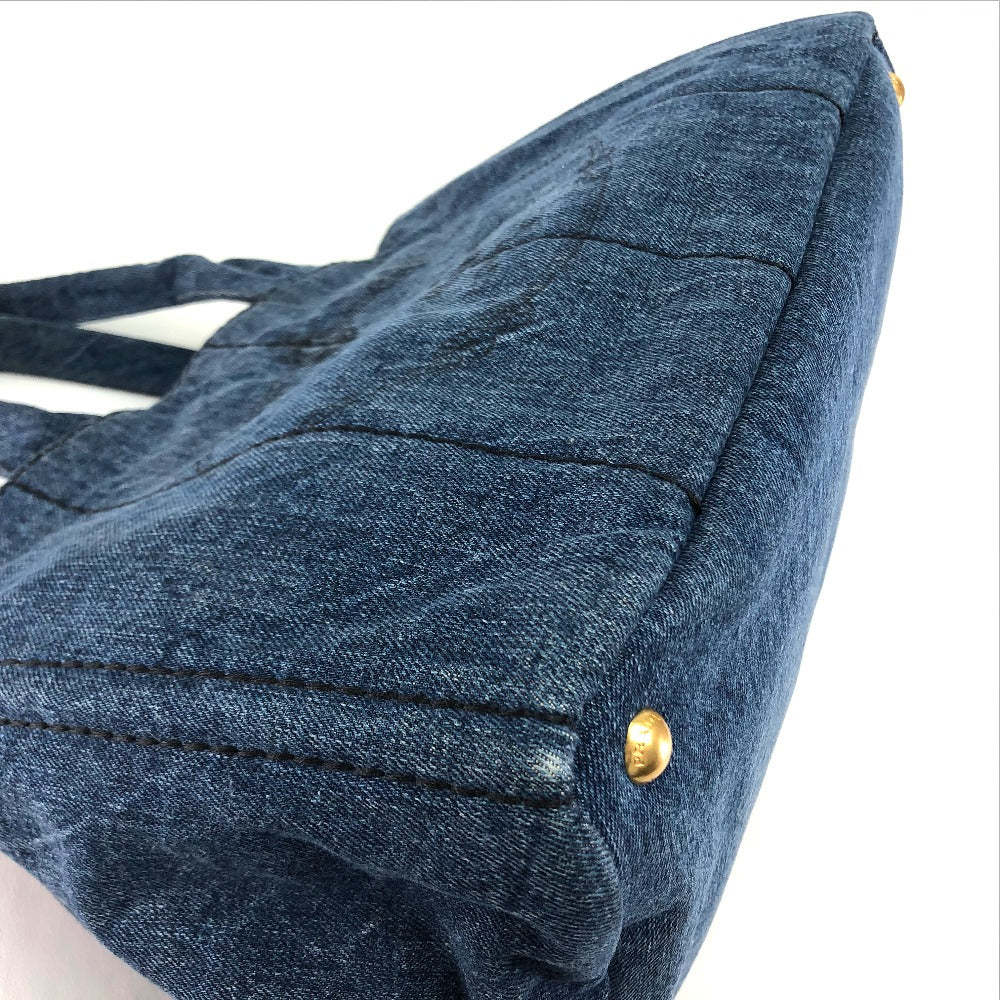 PRADA Handbag B1877B denim denim blue Canapa Women Used
