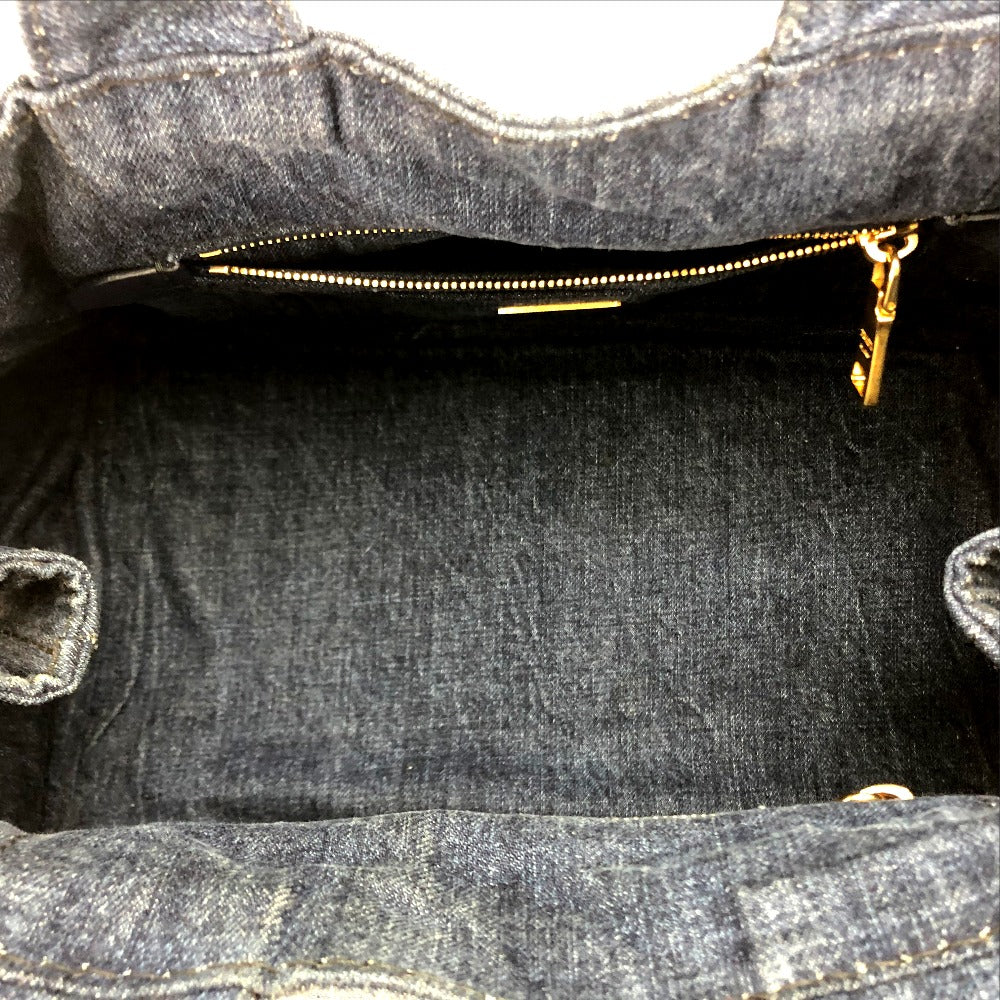 PRADA Handbag B1877B denim denim blue Canapa Women Used