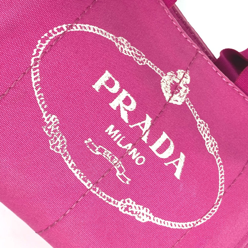 PRADA Tote Bag canvas pink Canapa