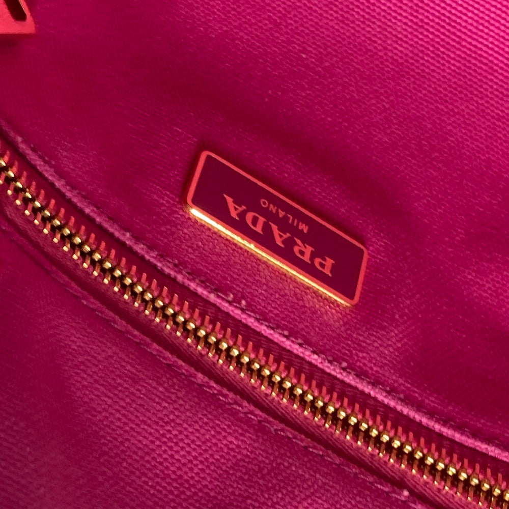 PRADA Tote Bag canvas pink Canapa