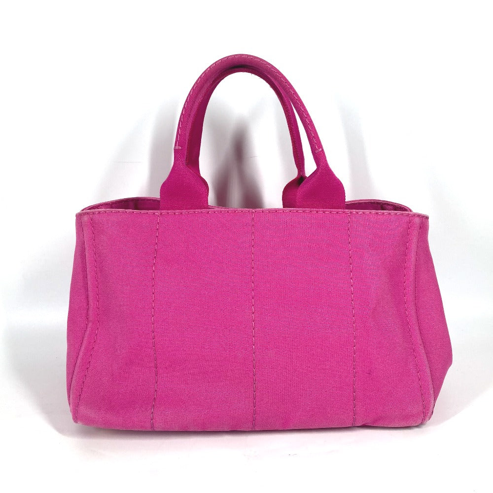 PRADA Tote Bag canvas pink Canapa