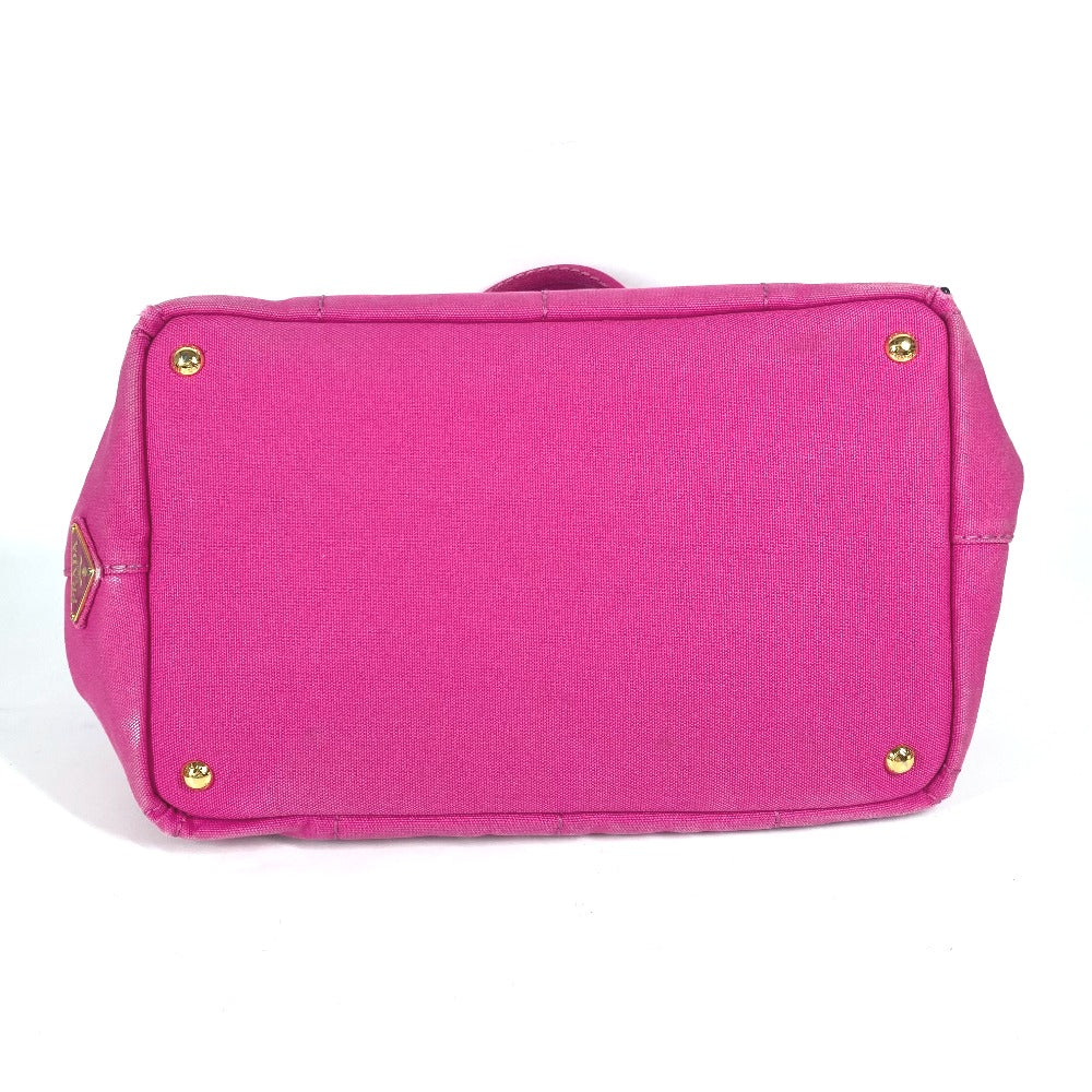 PRADA Tote Bag canvas pink Canapa