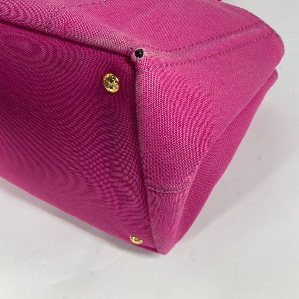 PRADA Tote Bag canvas pink Canapa