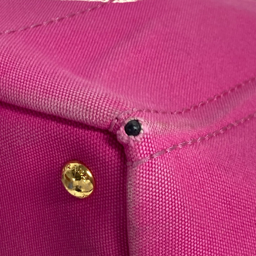 PRADA Tote Bag canvas pink Canapa