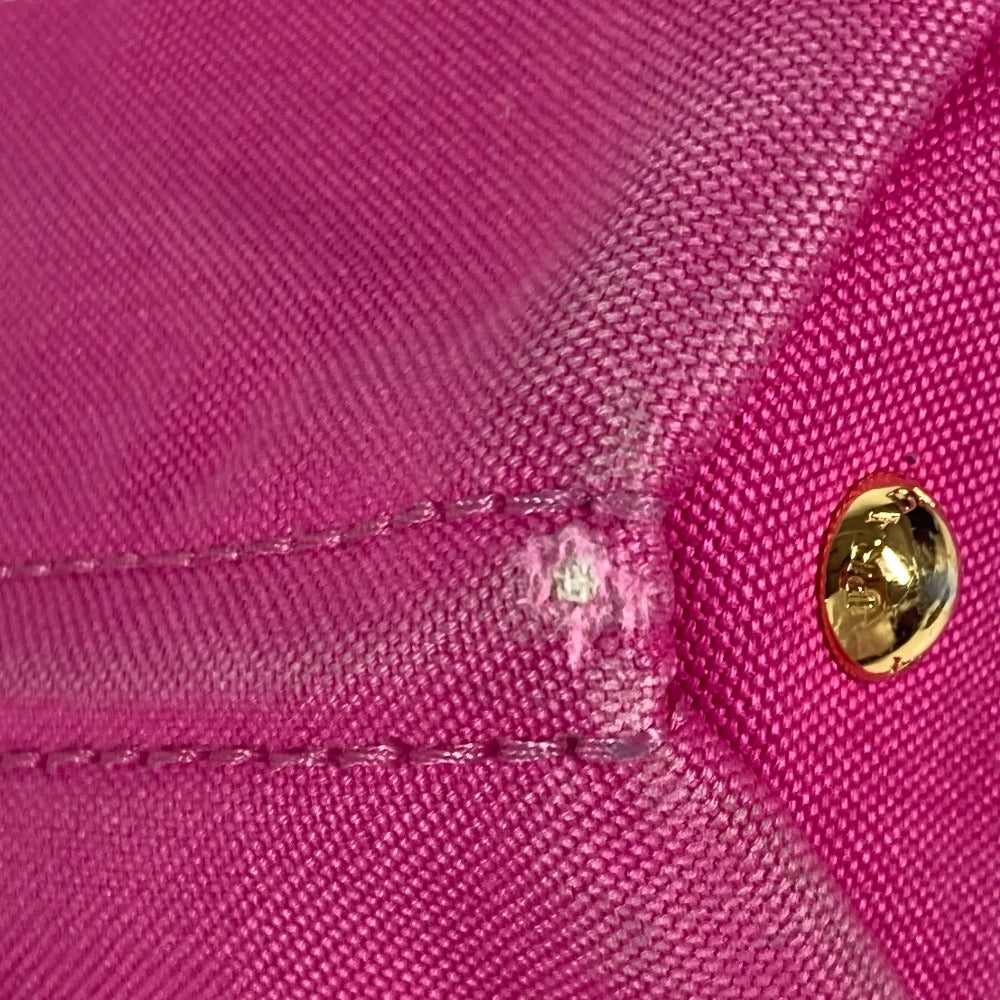 PRADA Tote Bag canvas pink Canapa