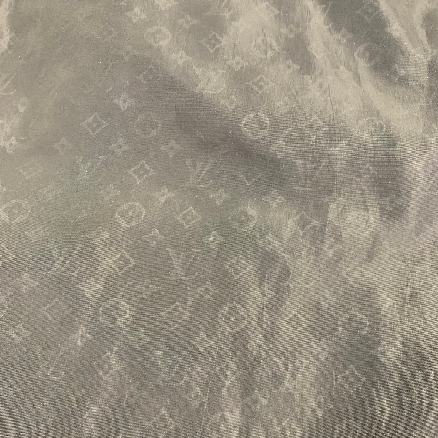 LOUIS VUITTON Size M Black Logo Nylon Drawstring Swim Trunks