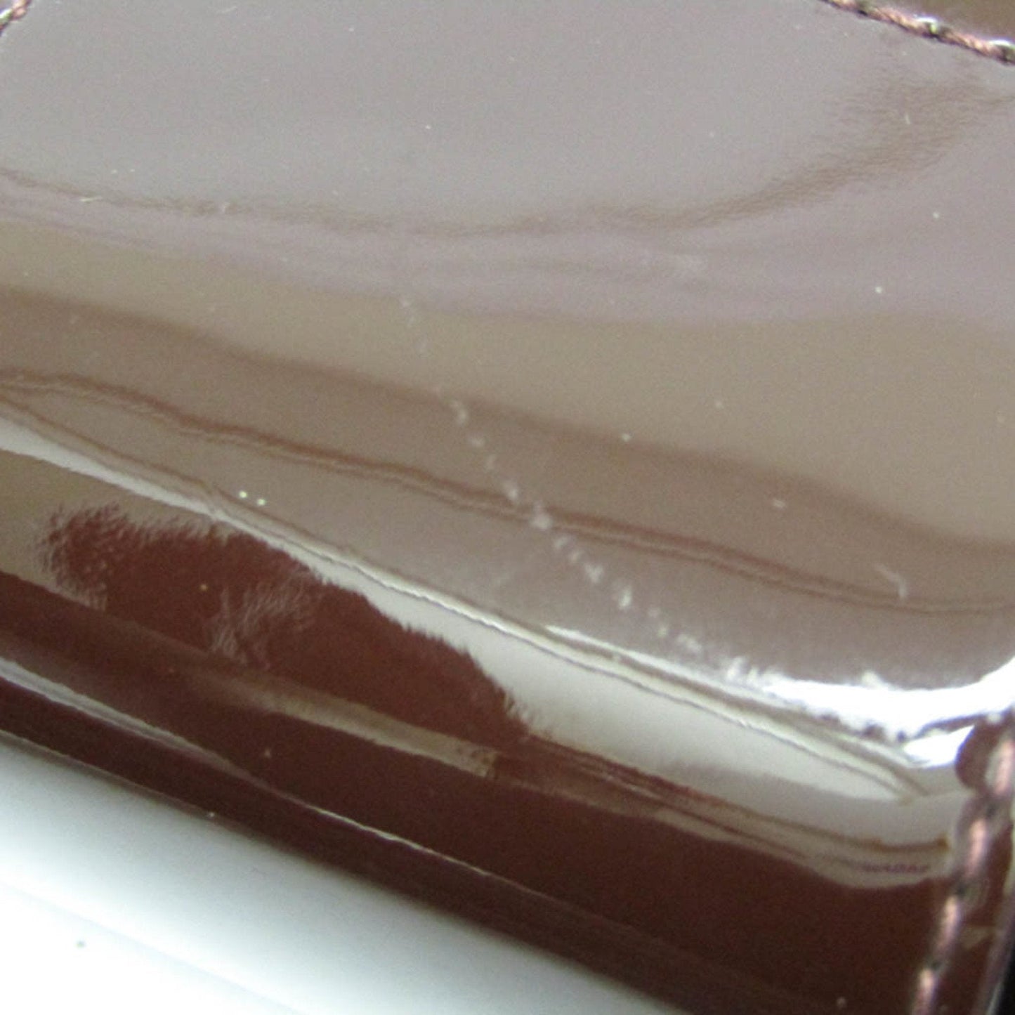 Brown Patent Leather Tote Bag with Removable Shoulder Strap