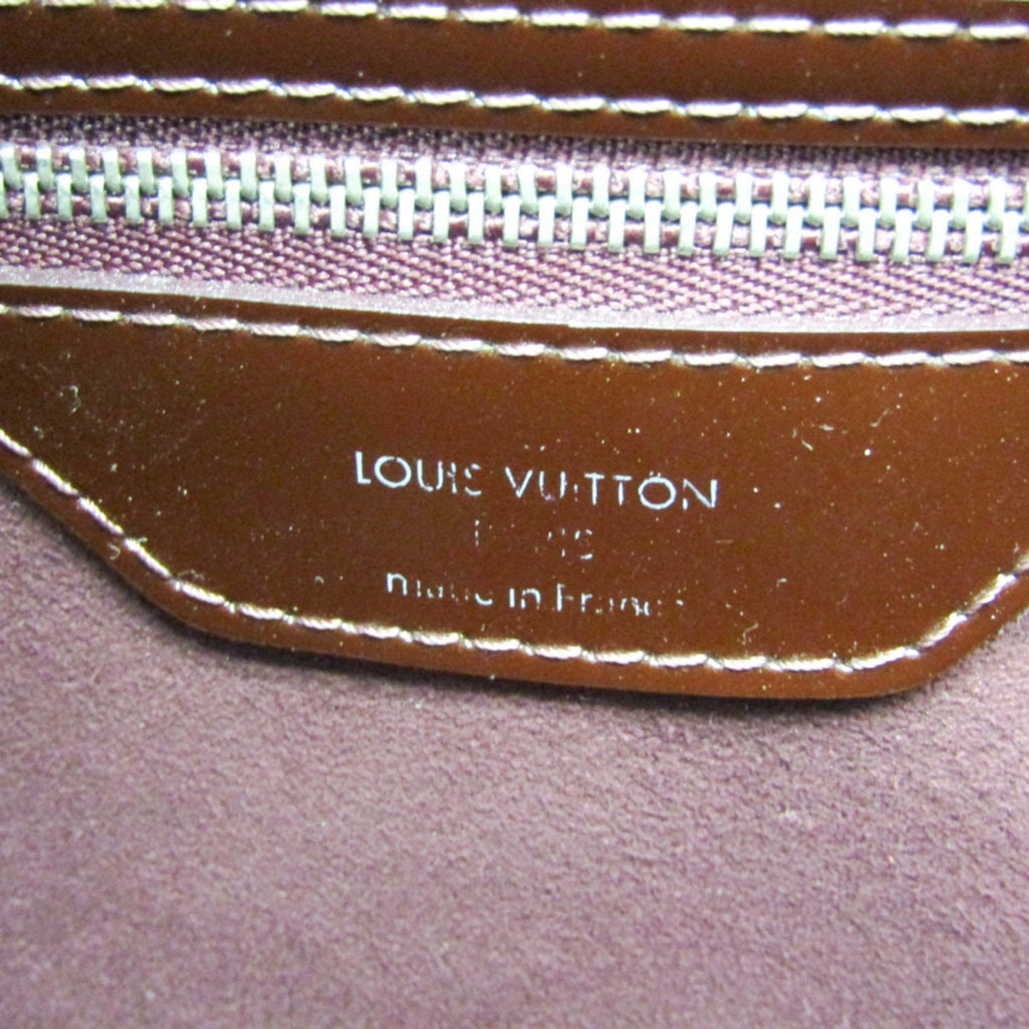 Brown Patent Leather Tote Bag with Removable Shoulder Strap