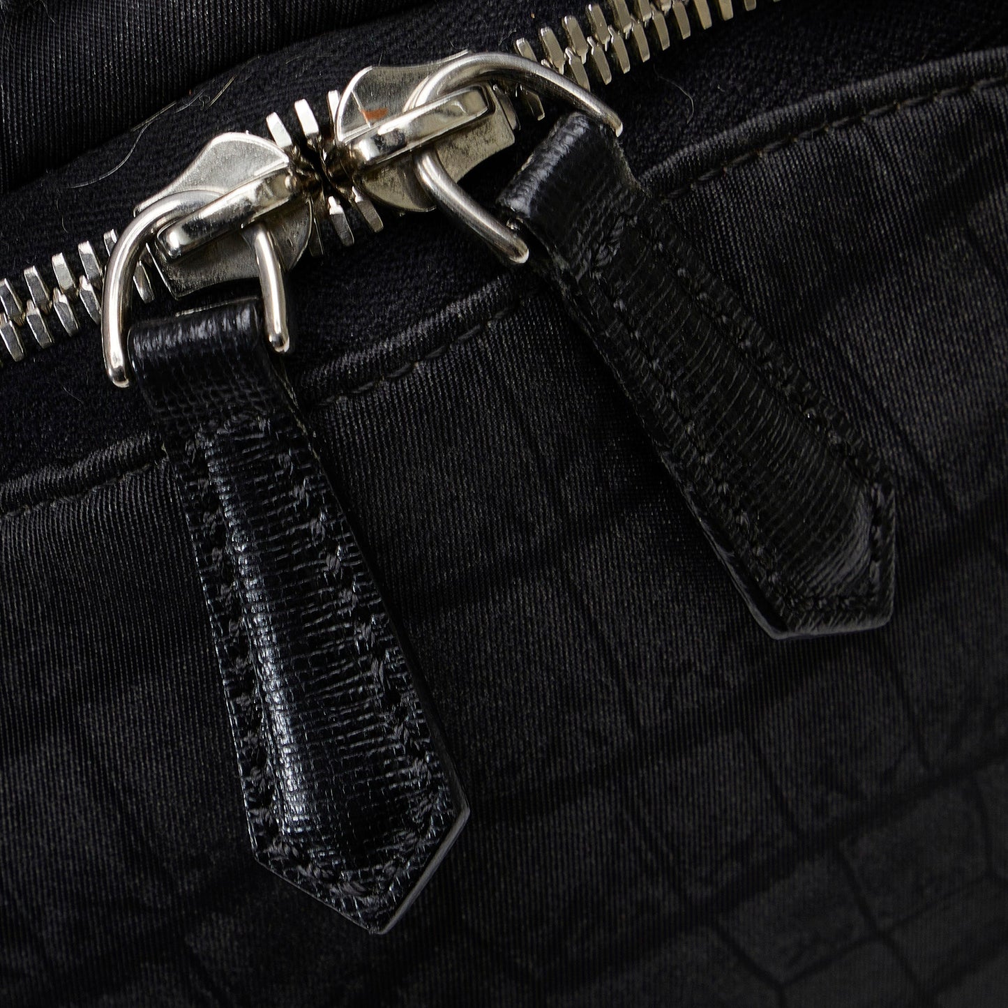 FENDI Croc Embossed Nylon Backpack