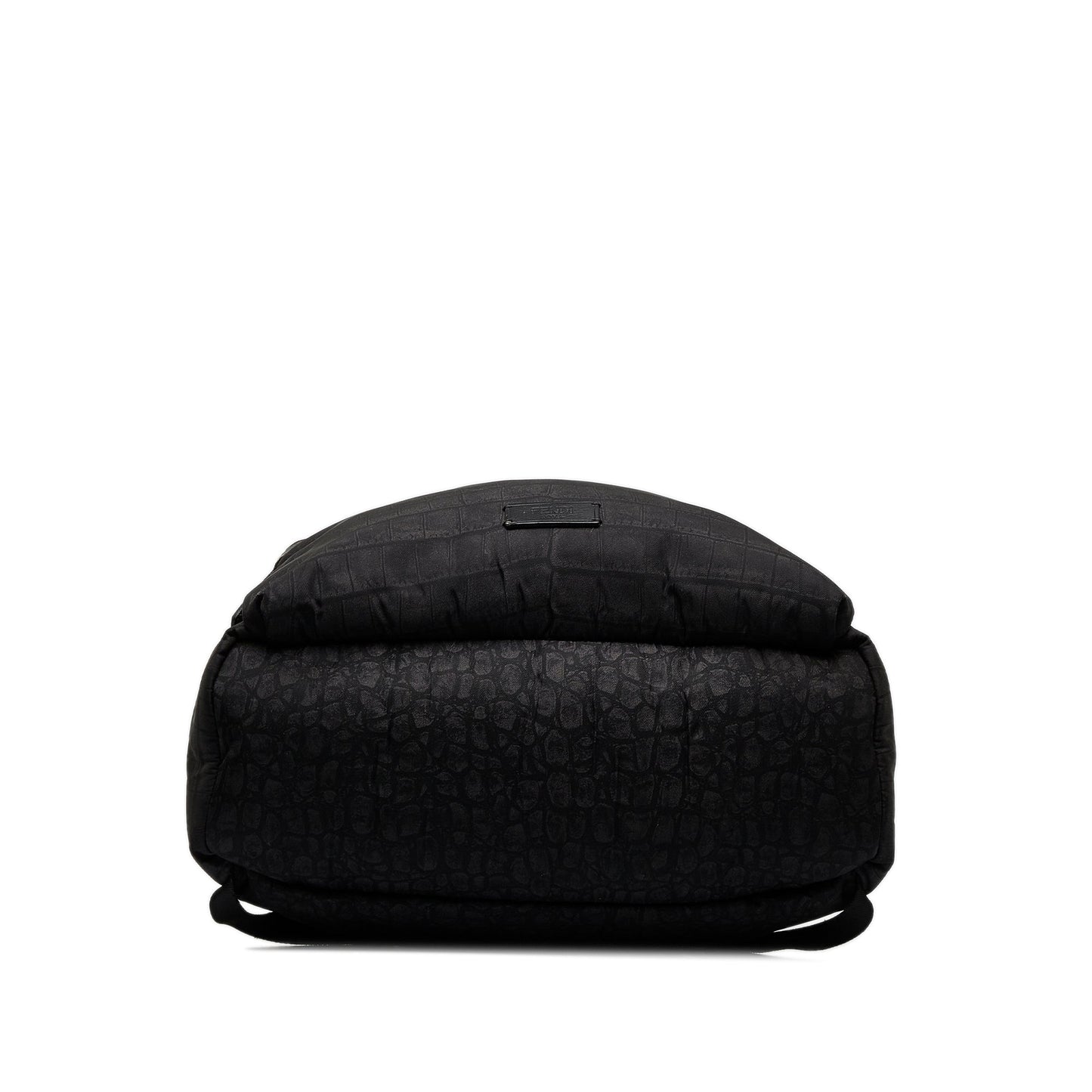 FENDI Croc Embossed Nylon Backpack