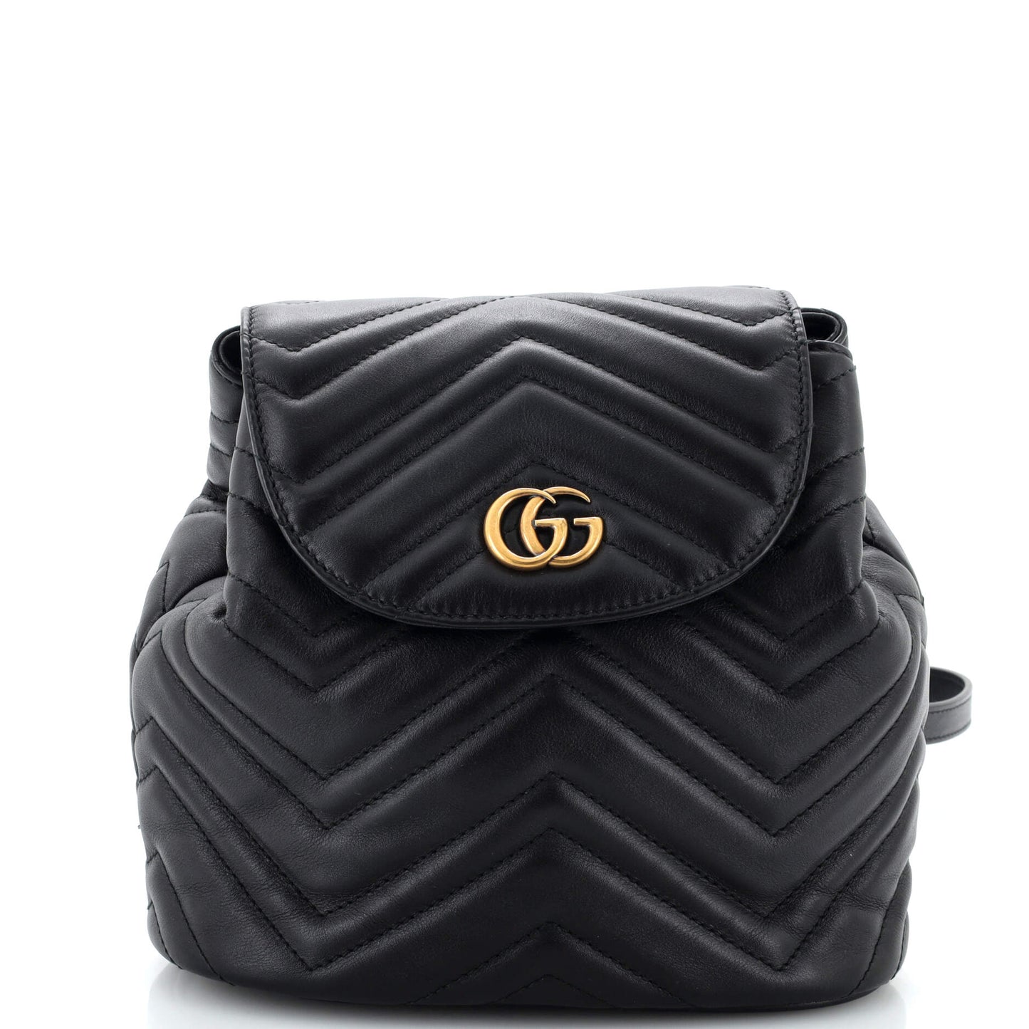 GG Marmont Drawstring Backpack Matelasse Leather Mini