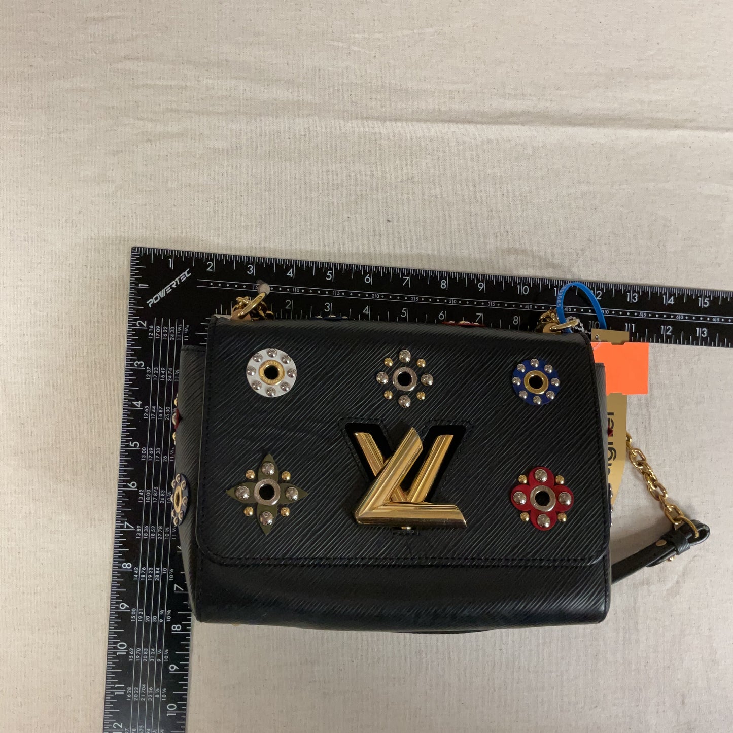 Crossbody Luxury Designer By Louis Vuitton In Black & Gold, Size:Medium
