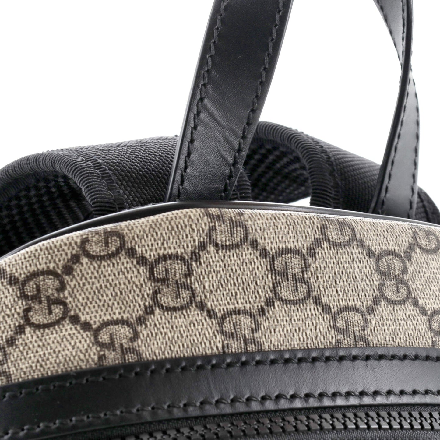 Zip Pocket Backpack GG Coated Canvas Small