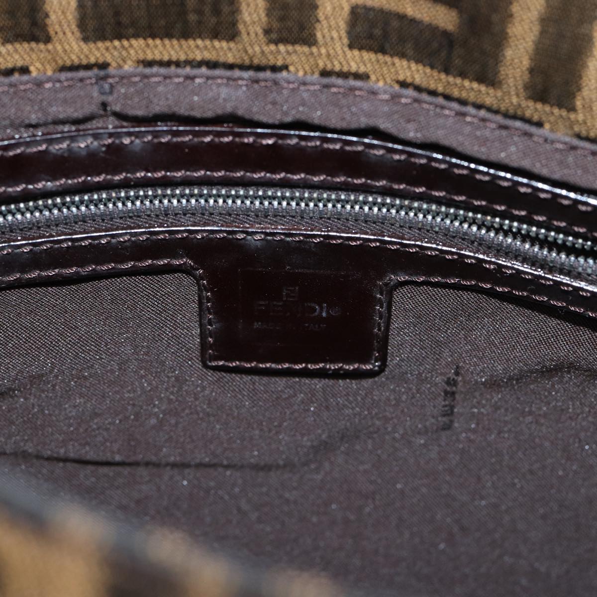 Fendi Mamma Baguette Brown Canvas Shoulder Bag ()