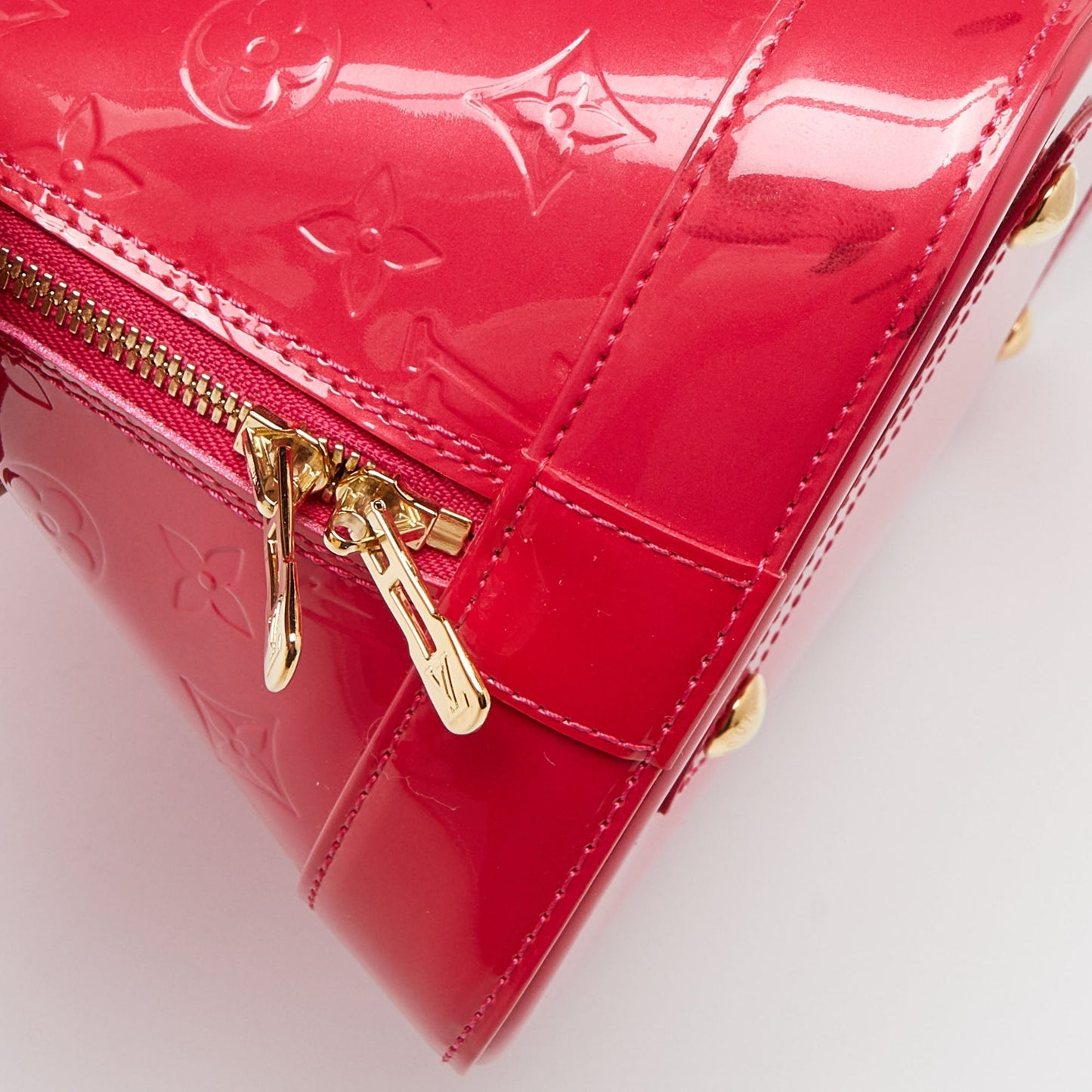 Louis Vuitton Rose Pop Monogram Vernis Alma Gm Bag