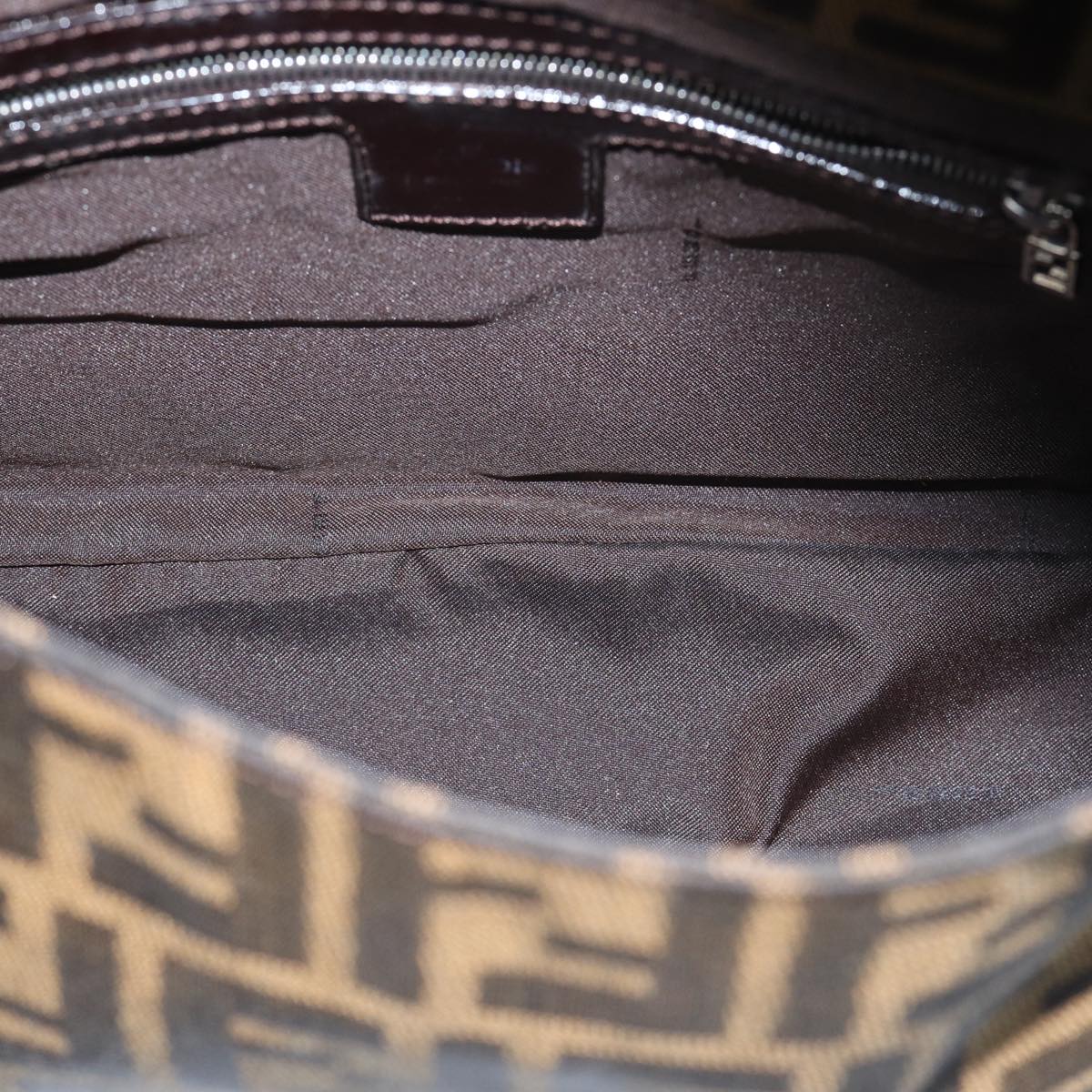 Fendi Mamma Baguette Brown Canvas Shoulder Bag ()